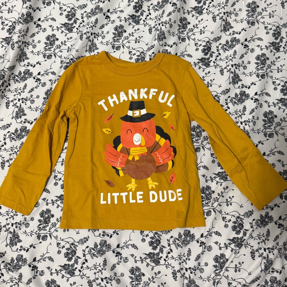 The Children's Place Thankful Turkey Long Sleeve Tee